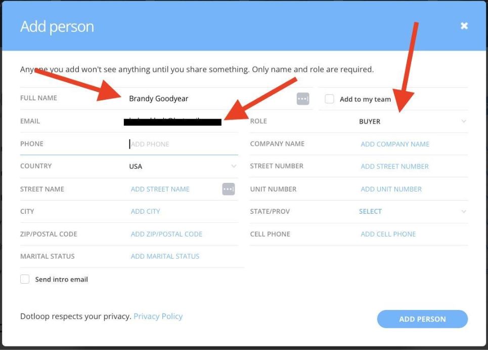 Setting Up a New Listing Using Dotloop