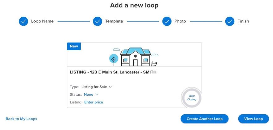 Setting Up a New Listing Using Dotloop